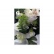 Bouquet de rosas y orquideas, flor artificial.